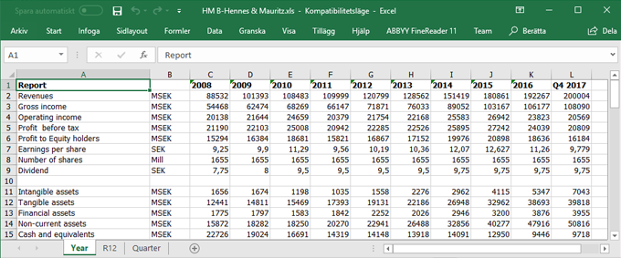 export excel